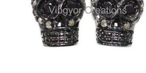 Pave Diamond Finding Skull Pendant