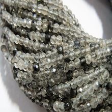 Quartz Faceted Rondelle Natural