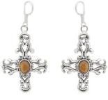 Silver Pleated Earrings