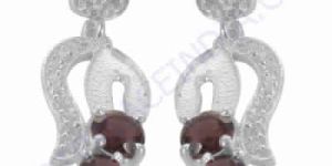 Indian Cubic Zirconia Silver Earring