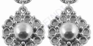 Traditional Designer Silver Earring