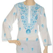 Embroidered Chikan Blouse Shirt Kurta