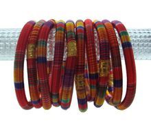 Orange Rajasthani Thread Bangles