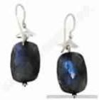 Labradorite Cushion Silver Earring