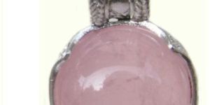 Sterling Silver Pendants with Rose Quartz