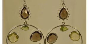 Sterling Silver with Multi Color Faceted Gemstones