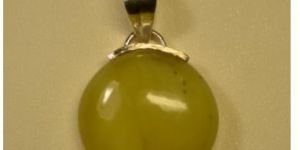 Sterling Silver with Nefrite Jade Pendant