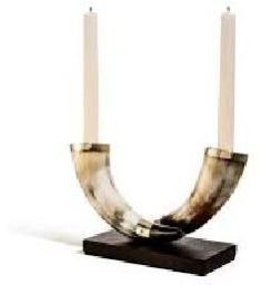Horn and Bone Candle Stand