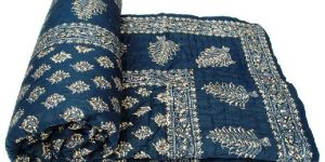 Hand Block Printed Cotton Jaipuri Quilt