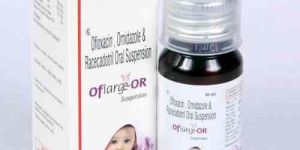 Racecadotril15mg, Ofloxacin50mg, Ornidazole125mg Suspension