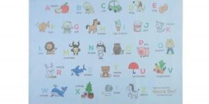 Quick Dry Sublimation A to Z Print baby sheet - Blue