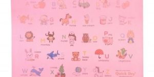 Quick Dry Sublimation A to Z Print  baby sheet - Pink