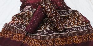 Unstitched Chanderi Suit