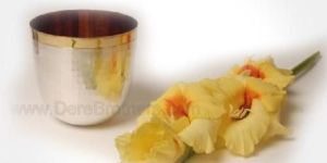 Gold Polished Hand Beaten Glass