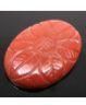 Agate Flower Carved Oval Gemstone