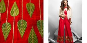 Linen Cotton Embroidered Palazzo Pants