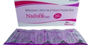 Nufolik MD Tablets Methylcobalamin, L-methyl folate, Pyrodoxal 5 phosphate mouth dissolving tablet