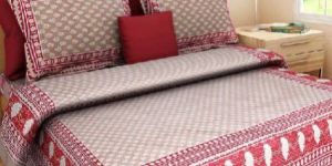 Cotton Beautiful Printed Double Bedsheet with 2 Pillow Covers