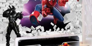 PVC Matte 4D Spiderman Wallpaper