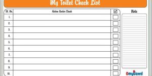 Toilet Checklist Board