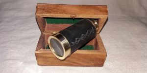Telescope with Wooden Boxes