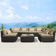 Wicker Patio Sofa Set