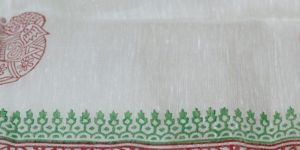 Block Printed Silk Dupatta