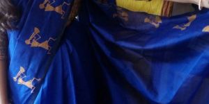 Chanderi Silk Block Printed Sarees