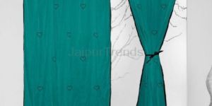 Turquoise Door Decor Curtains