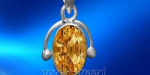 Silver Yellow Topaz Locket