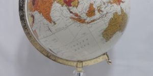 Iron Based World Globe with Gold Plating