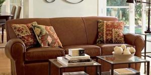 LEATHER 3 SEATER SOFA