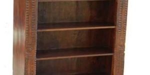 WOODEN CARVED FRAME BOOK SHELF