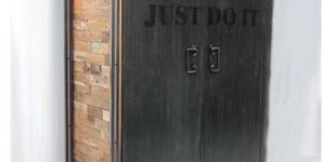 2 Door Brown Wooden Wardrobe