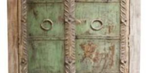 WOODEN OLD DOOR WITH CARVED FRAME ALMIRAH