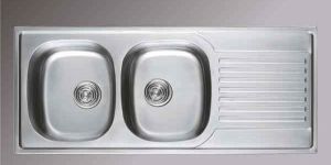Double Bowl Sink With Drying Board`