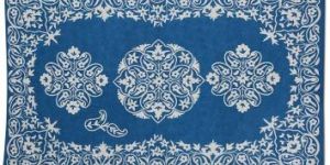 Feroz Wool Embroidered Traditional Handmade Rug