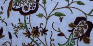 Gurez Crewel Wool Embroidered Linen Fabric