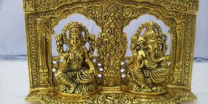 Metal Laxmi Ganesh Statue