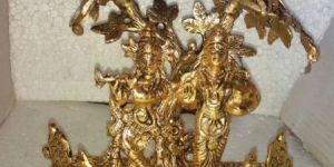 Metal Radha Krishna Statue