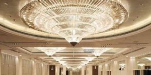 Large Crystal Flush Mounted 126 Lights Chrome Color