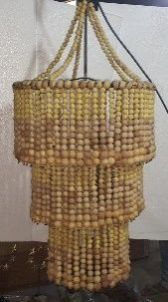 Handmade Wooden Beaded Chandelier