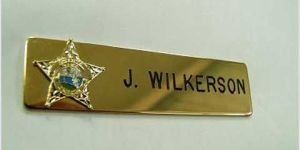 GOLD PLATED METAL TAG