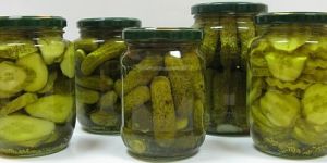 Gherkins in Glass Jars