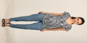 Space Dyed Ladies V Neck T Shirt