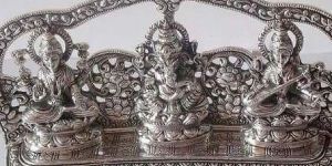 Aluminium Metal Laxmi Ganesh Saraswati Statue