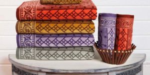 Vanilla Jacquard Towel