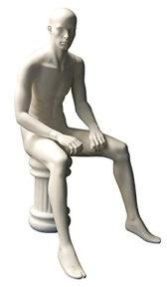 Adams Mannequins Squat Male Mannequin White Matt SMM05