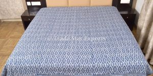 Indian Ikat Block Print Kantha Quilt