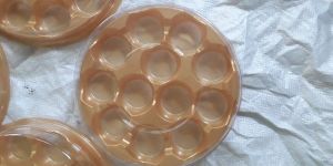 12 Ladoo Golden Round Trays